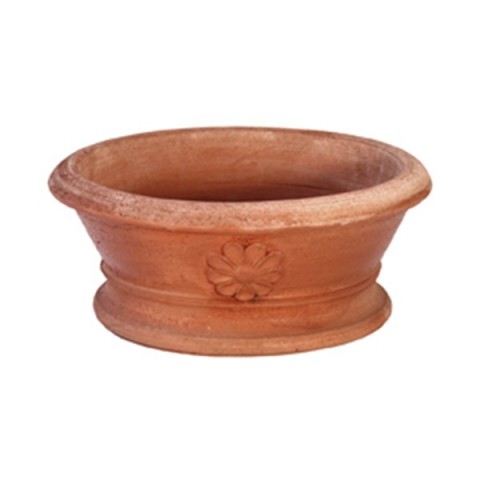 Terracotta bowl with turned rosette
